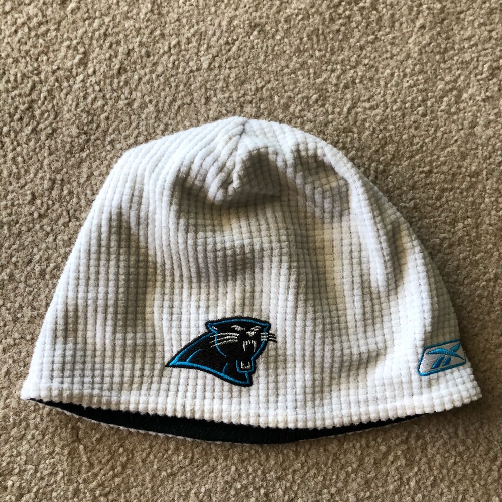 Carolina Panthers stocking cap white